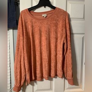 Burnt orange blouse made by Wonderly XL. Excellent condition. True to size.